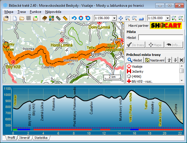 Ukázka Běžeckých tratí