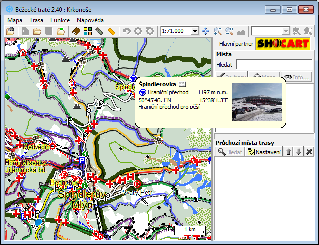 Ukázka Běžeckých tratí