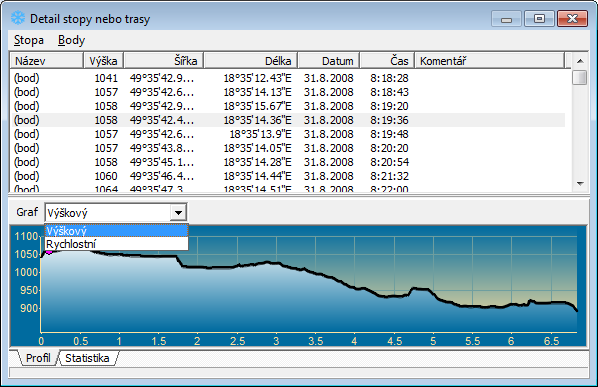 Ukázka Běžeckých tratí