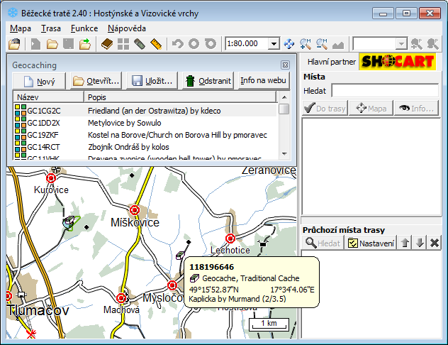 Ukázka Běžeckých tratí
