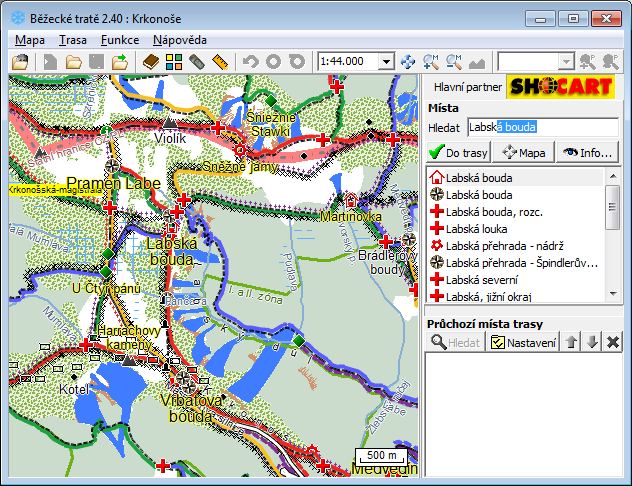 Ukázka Běžeckých tratí